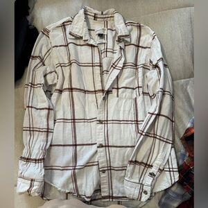 Universal Thread cream and brown flannel